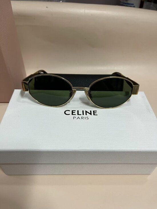 CELINE TRIOMPHE Sunglasses CL40235U 30N Gold Green main image 4